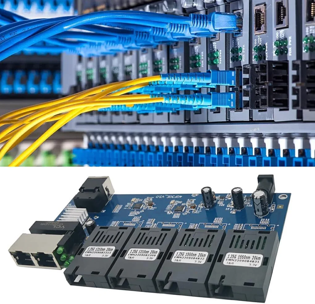 سوئیچ شبکه چند منظوره 7 پورت اترنت فیبر نوری 1000 مگابیت بر ثانیه مناسب منزل، هتل، مدرسه و لوازم جانبی کامپیوتر