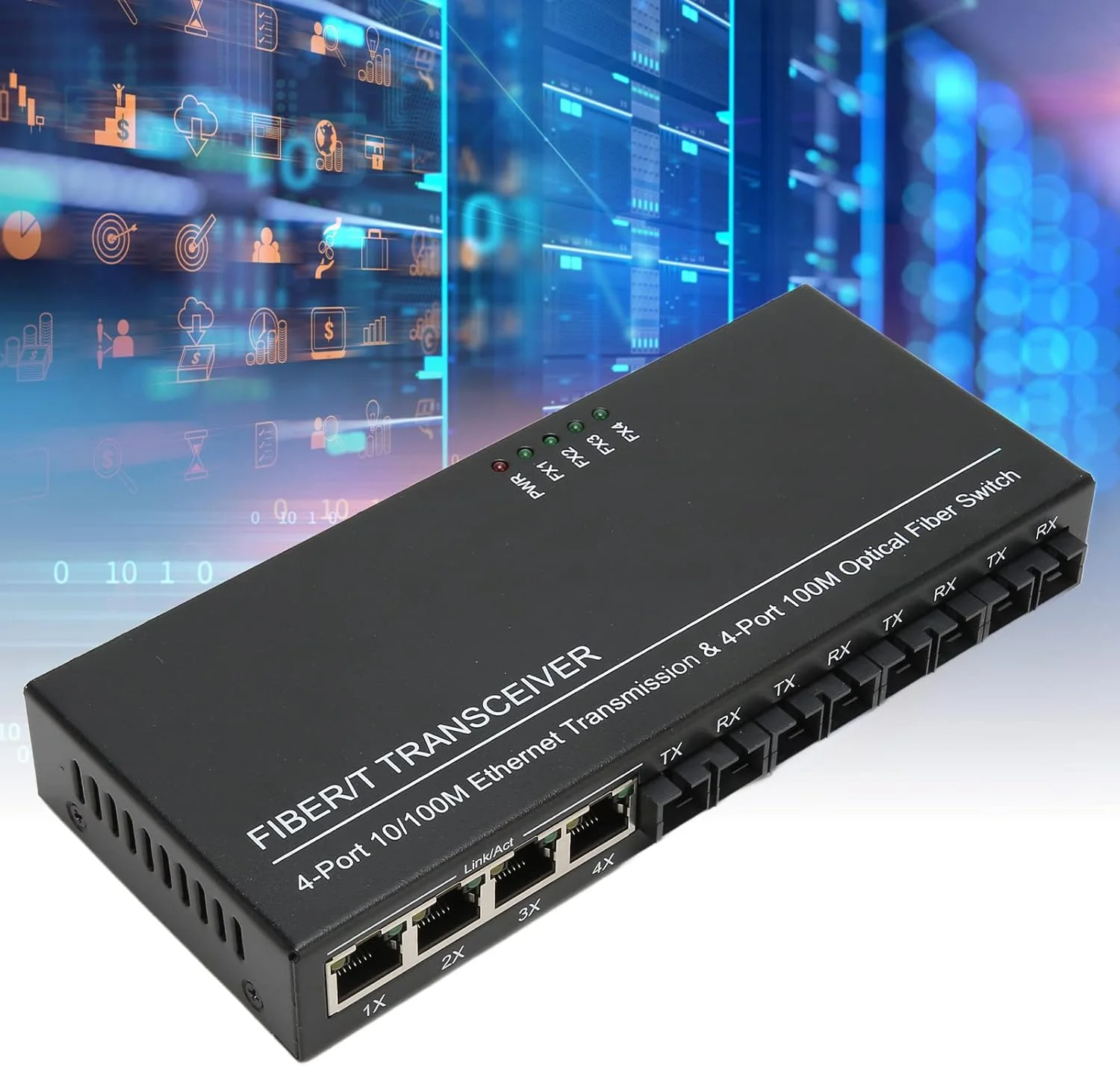 سوئیچ فیبر نوری، سوئیچ نوری اترنت با مذاکره خودکار نشانگر LED 10/100 مگابیت بر ثانیه برای خانواده (پریز UK) سوئیچ فیبر نوری، سوئیچ نوری اترنت با مذاکره خودکار نشانگر LED 10/100 مگابیت بر ثانیه برای خانواده (پریز UK)