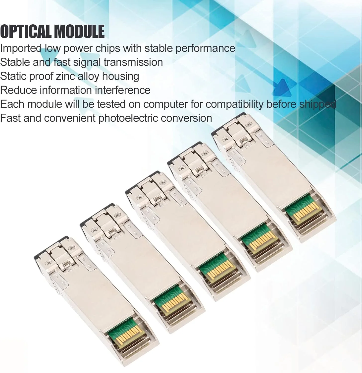 ماژول نوری SFP، انتقال تصفیه فیبر تک حالته 1.25 گیگابیت بر ثانیه، رابط LC دوگانه 1310 نانومتری، SFP GE-LX، ماژول شبکه نوری فیبر پرسرعت ماژول نوری SFP، انتقال تصفیه فیبر تک حالته 1.25 گیگابیت بر ثانیه، رابط LC دوگانه 1310 نانومتری، SFP GE-LX، ماژول شبکه نوری فیبر پرسرعت