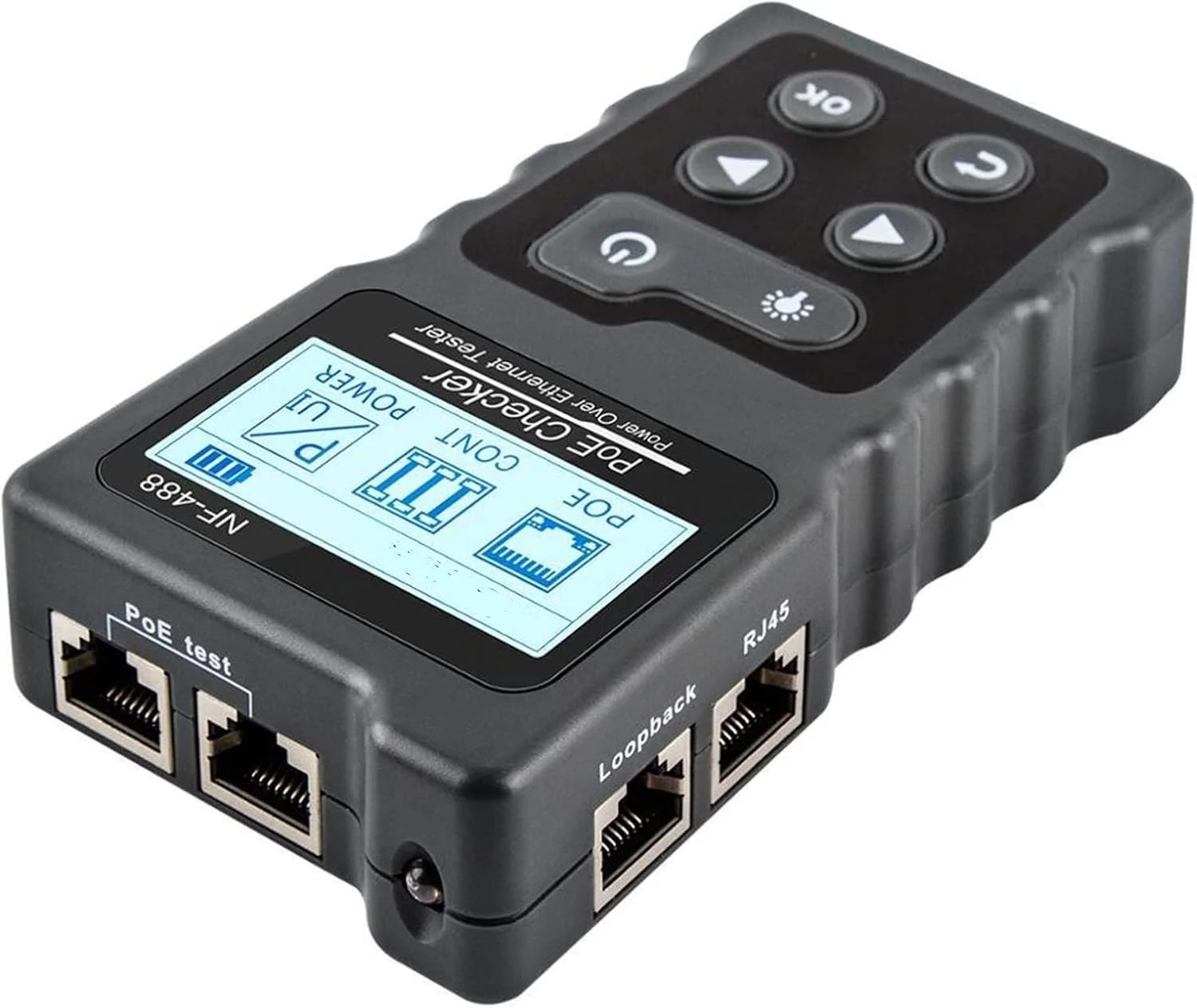 تستر فیبر نوری PaRfco، تستر کابل شبکه LCD، تستر Lan PoE، مدل NF-488، تستر ولتاژ و جریان PoE به صورت خطی به همراه ردیاب کابل اترنت تستر فیبر نوری PaRfco، تستر کابل شبکه LCD، تستر Lan PoE، مدل NF-488، تستر ولتاژ و جریان PoE به صورت خطی به همراه ردیاب کابل اترنت