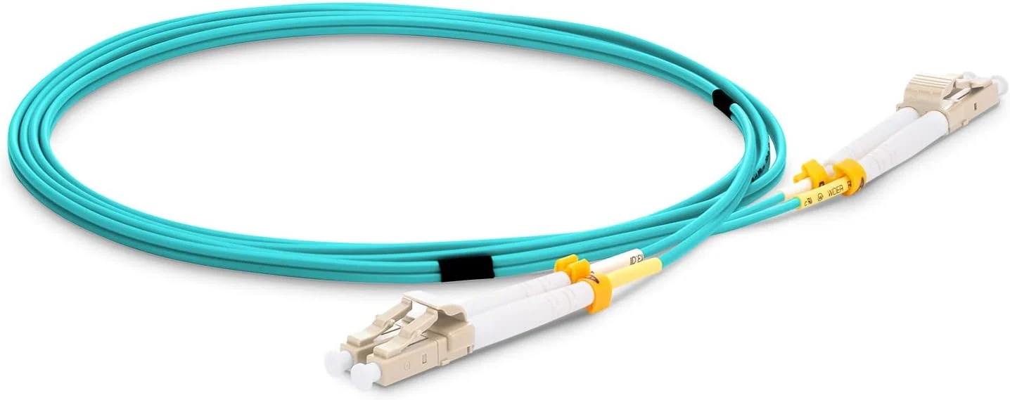 کابل فیبر نوری OM3 LC به LC، 50/125μm 10Gb Multi-Mode SFP فیبر جامپر Duplex، سیم فیبر نوری برای MMF SFP Transceiver، روتر، شبکه های فیبر و غیره، 2 متر (6.56 فوت)
