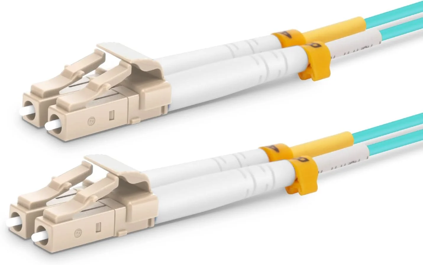 کابل فیبر نوری OM3 LC به LC، 50/125μm 10Gb Multi-Mode SFP فیبر جامپر Duplex، سیم فیبر نوری برای MMF SFP Transceiver، روتر، شبکه های فیبر و غیره، 2 متر (6.56 فوت)