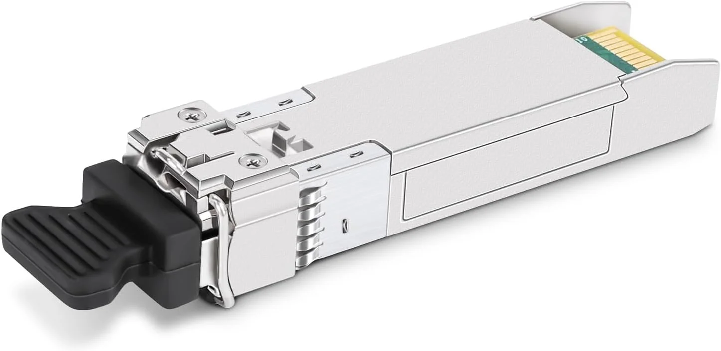 ماژول QSFPTEK 10GBASE-SR، فرستنده و گیرنده 10G Multimode SFP+ 10gb LC MINI gbic برای سیسکو، یوبیکیوتی، نت گیر، میکروتیک، جونیپر، دی-لینک (MMF، 850 نانومتر، 300 متر، DDM)