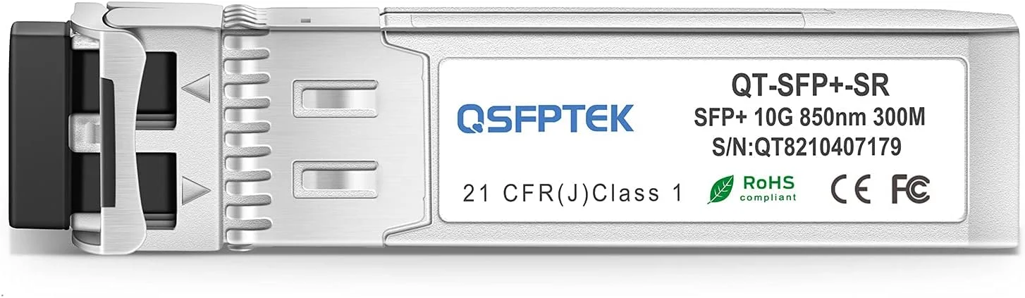 بسته چهارتایی فرستنده و گیرنده QSFPTEK 10GBASE-SR SFP+، اتصال LC Mini-GBIC چند حالته 850 نانومتر، 300 متر، ماژول DDM 10G SFP+ برای سیسکو SFP-10G-SR، یوبیکیوتی UF-MM-10G، نت گیر، میکروتیک، دی-لینک، سوپرمیکرو، لینکسیس