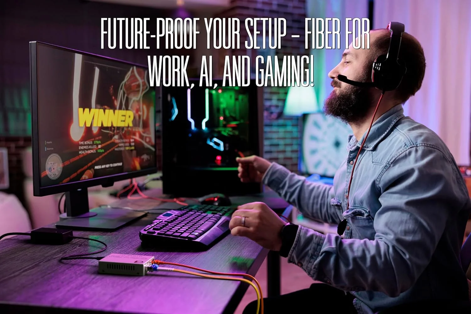 مبدل فیبر نوری گیگابیتی تک حالته LC - شامل LC SFP 20 کیلومتری (12.42 مایل) LC به UTP Cat5e Cat6 10/100/1000 RJ-45 - حسگر خودکار سرعت گیگابیت یا اترنت سریع - فریم بزرگ - پشتیبانی از LLF