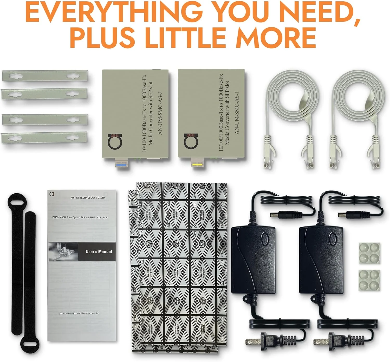 مبدل رسانه گیگابیتی تک حالته LC WDM تک فیبر Bi-Di - ماژول فیبر داخلی 20 کیلومتر - به UTP Cat5e Cat6 10/100/1000 RJ-45 - حسگر خودکار سرعت گیگابیت یا اترنت سریع - 1 جفت