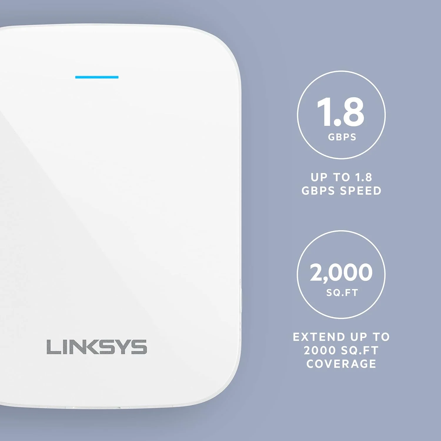 تقویت کننده محدوده وای فای 6 لینکسیس، تقویت کننده دو بانده، تکرار کننده اینترنت، پوشش 185 متر مربع، سرعت تا (AX1800) 1.8 گیگابیت بر ثانیه - RE7310