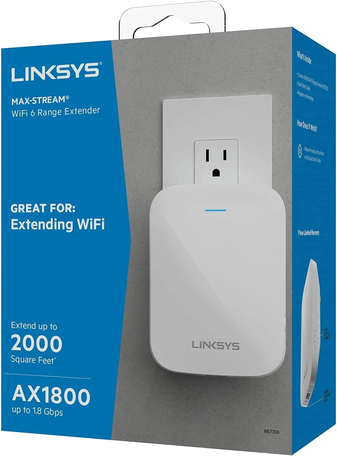 تقویت کننده بی سیم دو بانده وای فای 6 Linksys RE7350