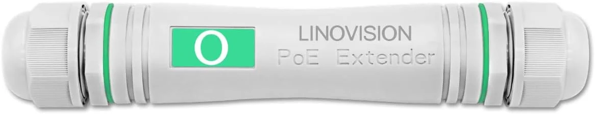 تکرار کننده اترنت PoE گیگابیتی بیرونی LINOVISION، تکرار کننده اترنت PoE ضد آب، افزایش 330 فوت اضافی PoE و اترنت برای دوربین های IP، تلفن VoIP، AP بی سیم
