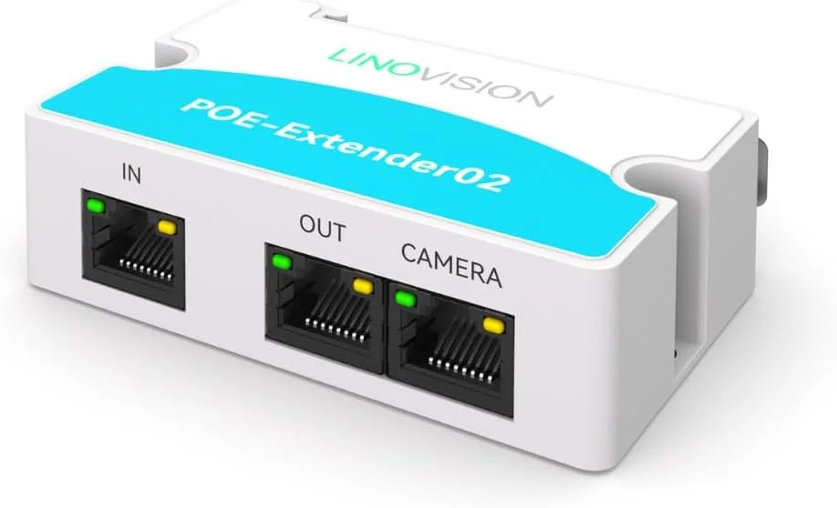 افزایش دهنده POE مینی 2 پورت LINOVISION IEEE 802.3af/at، توسعه دهنده Power Over Ethernet تا 300 متر از طریق کابل Cat5/6، اسپلیتر POE برای 2 دستگاه POE مانند دوربین های IP، تلفن IP