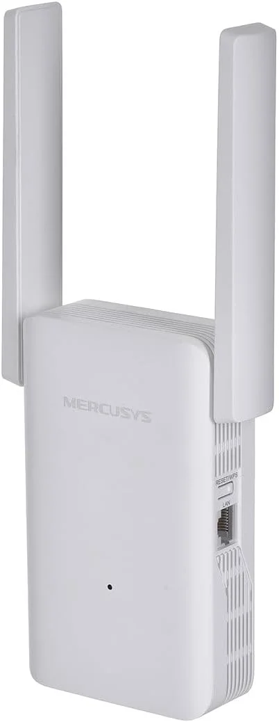 تقویت کننده وای فای Mercusys ME70X WiFi 6، دو بانده AX1800Mbps، توسعه دهنده وای فای، 1 پورت گیگابیتی اترنت، تقویت کننده سیگنال وای فای، پشتیبانی از همه روترها، MU-MIMO، Beamforming.