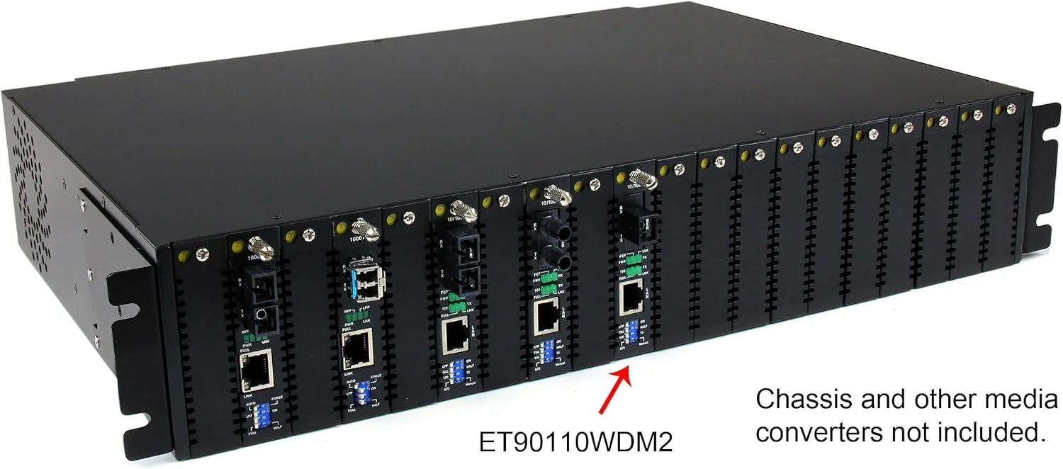 کیت مبدل رسانه فیبر تک حالته WDM اترنت 10/100 مگابیت بر ثانیه StarTech.com SC 20 کیلومتر (ET90110WDM2)