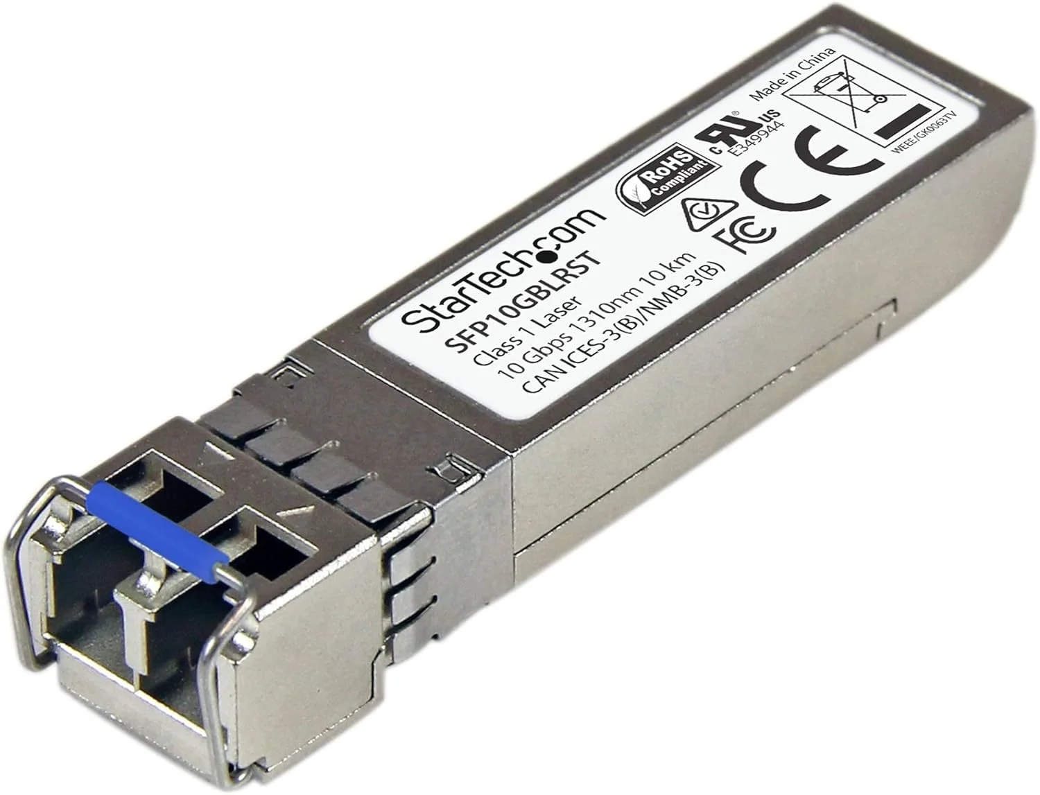 ماژول SFP+ سازگار با MSA مدل StarTech.com - 10GBASE-LR - فرستنده و گیرنده فیبر تک حالته (SMF) 10GbE - اترنت گیگابیتی 10GE SFP+ - LC 10km - 1310nm - DDM (SFP10GBLRST)
