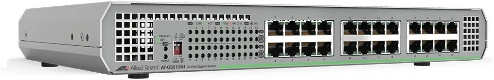 آلاید تلسیس AT-GS910/24-10 CentreCOM At-GS910/24 - سوئیچ - 24 پورت - غیر مدیریتی - خاکستری