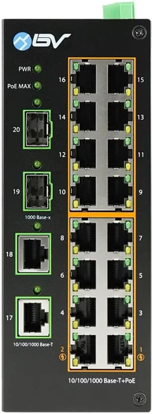 سوییچ رومیزی غیر مدیریتی ۱۱ پورت BV-Tech - دارای ۸ پورت PoE، توان کل ۱۲۰ وات، تمام پورت‌ها گیگابیتی
