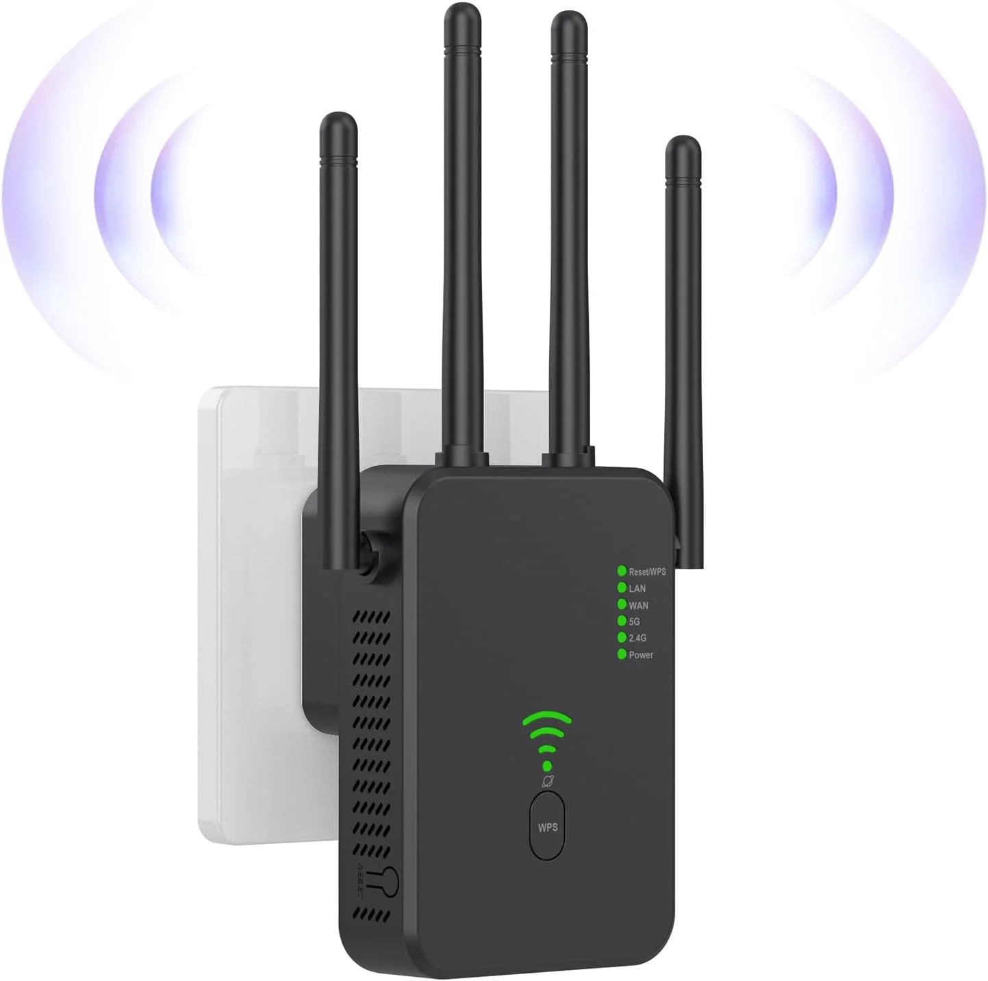 تقویت کننده محدوده وای فای Necomi، روتر بی سیم 300M، تکرار کننده وای فای، باند دوگانه AC 2.4 ضد تداخل، عملکرد WPS اتصال با یک کلیک، قابلیت اتصال همزمان به دسکتاپ/اینترنت بی سیم