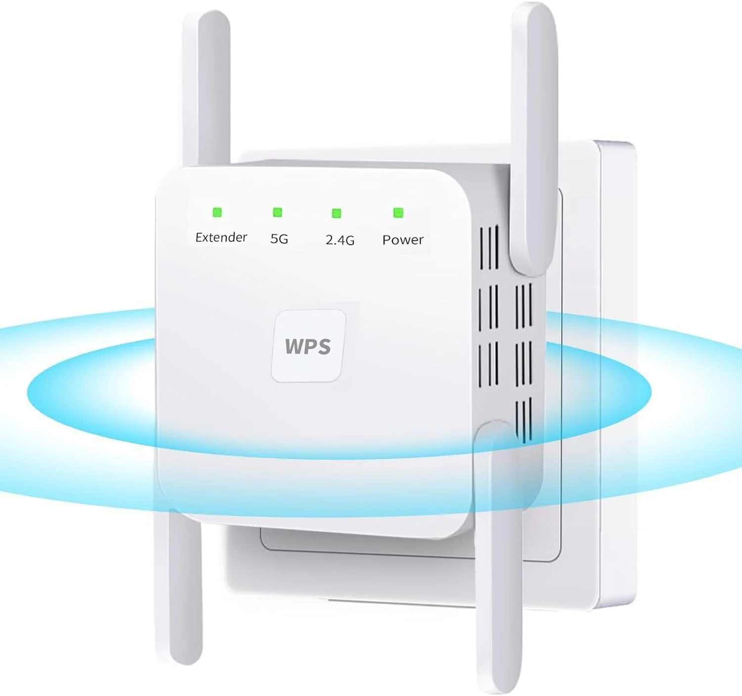 تقویت کننده وای فای PINKE برای منزل و فضای باز، تقویت کننده فوق العاده 1200 مگابیت در ثانیه (557 متر مربع)، وای فای 2.4 و 5 گیگاهرتز دو بانده WPS، نفوذپذیری قوی سیگنال وای فای، پوشش 360 درجه، پشتیبانی از پورت اترنت