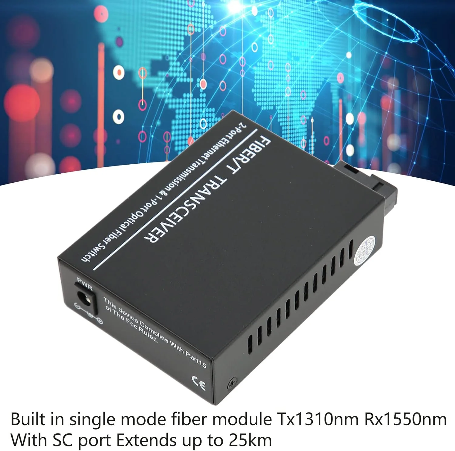 فرستنده و گیرنده فیبر نوری، ماژول فیبر تک حالته Tx1310nm Rx1550nm با پورت Sc، پورت Rj45 Cat5e Cat6 اترنت 10m 100m مگابیت بر ثانیه، نظارت آسان بر فعالیت شبکه فرستنده و گیرنده فیبر نوری، ماژول فیبر تک حالته Tx1310nm Rx1550nm با پورت Sc، پورت Rj45 Cat5e Cat6 اترنت 10m 100m مگابیت بر ثانیه، نظارت آسان بر فعالیت شبکه