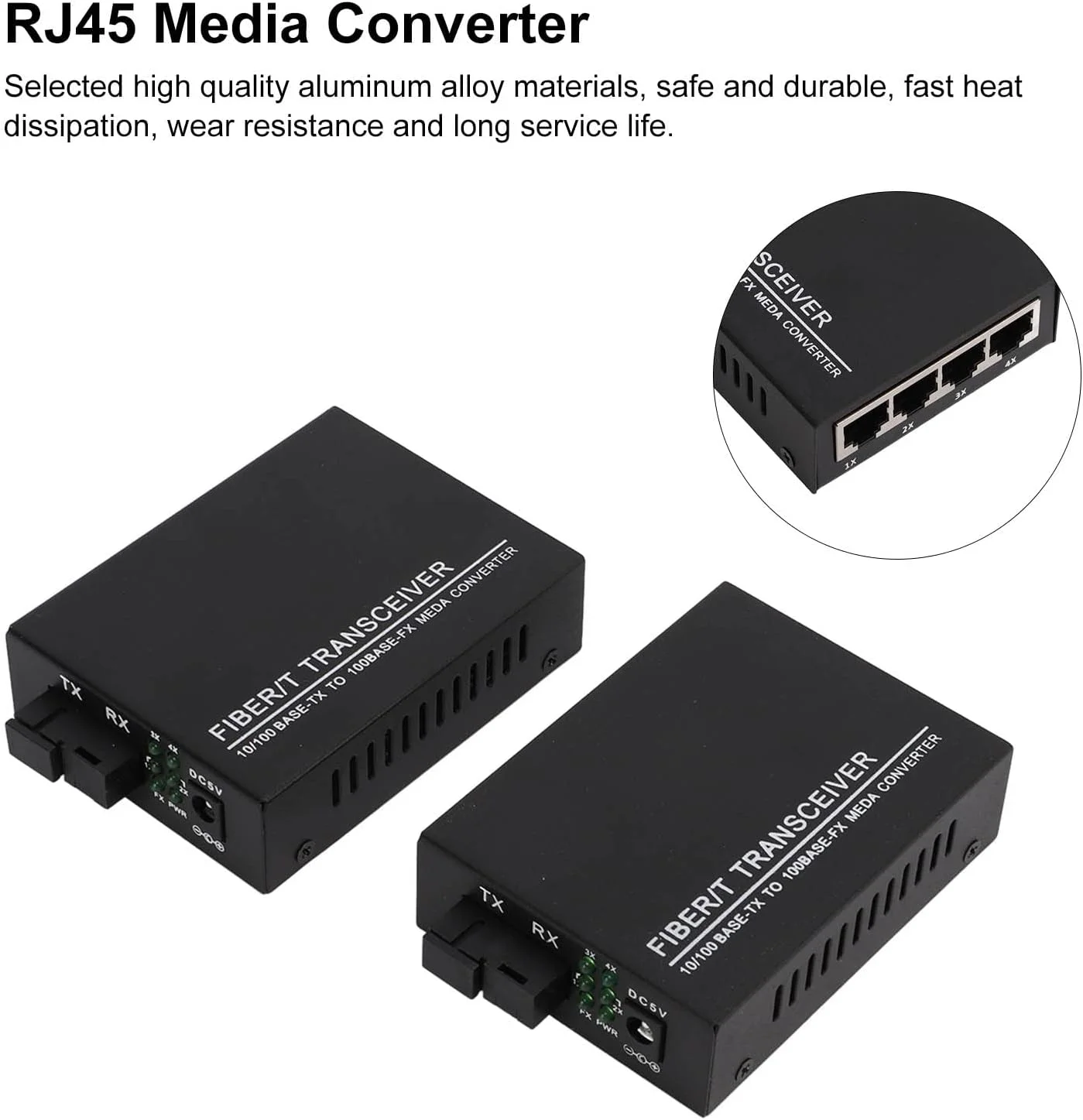 فرستنده و گیرنده فیبر نوری، مبدل رسانه اترنت فیبر چند حالته با ماژول فرستنده و گیرنده دوگانه، مصرف برق پایین برای ارتباطات شبکه