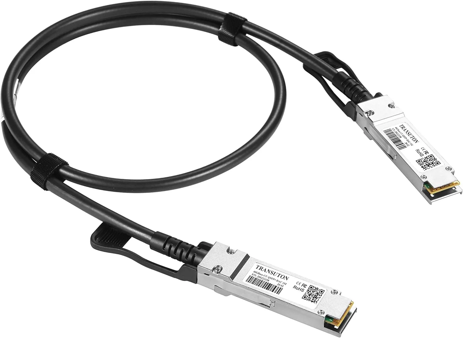 کابل مسی غیرفعال چهارهسته ای +QSFP با سرعت 40 گیگابیت بر ثانیه - کابل مسی مستقیم متصل غیرفعال چهارهسته ای +QSFP با استاندارد CR4 40GBASE، سازگار با Intel XLDACBL5، چهارهسته ای +QSFP به چهارهسته ای +QSFP با سرعت 40 گیگابیت بر ثانیه - کابل فیبر نوری InfiniBand، 5 متر