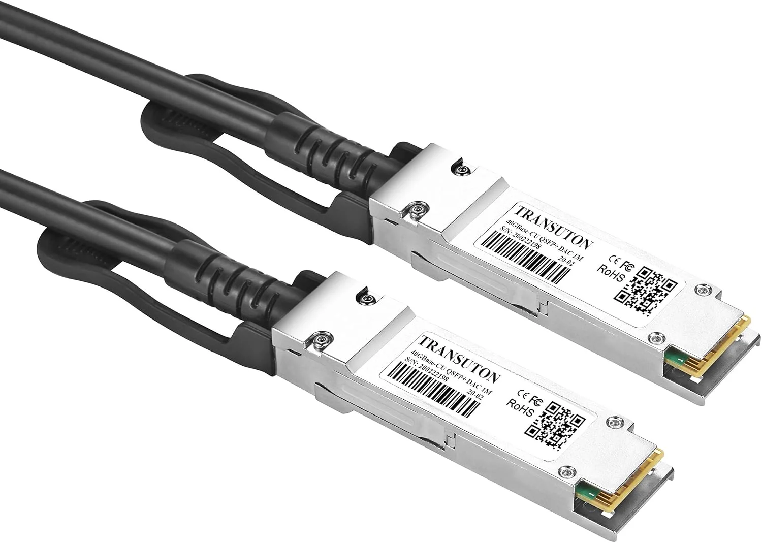 کابل مسی غیرفعال چهارهسته ای +QSFP با سرعت 40 گیگابیت بر ثانیه - کابل مسی مستقیم متصل غیرفعال چهارهسته ای +QSFP با استاندارد CR4 40GBASE، سازگار با Intel XLDACBL5، چهارهسته ای +QSFP به چهارهسته ای +QSFP با سرعت 40 گیگابیت بر ثانیه - کابل فیبر نوری InfiniBand، 5 متر