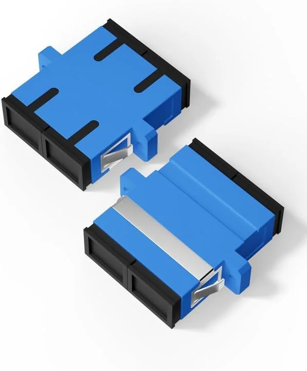 VANDESAIL بسته 10 عددی آداپتور فیبر نوری SC/OS2 Duplex، مادگی SC به مادگی SC، UPC، شبکه، اینترنت، دوبل، تک حالته، چند حالته، اتصال دهنده کوپلر فیبر نوری، آبی