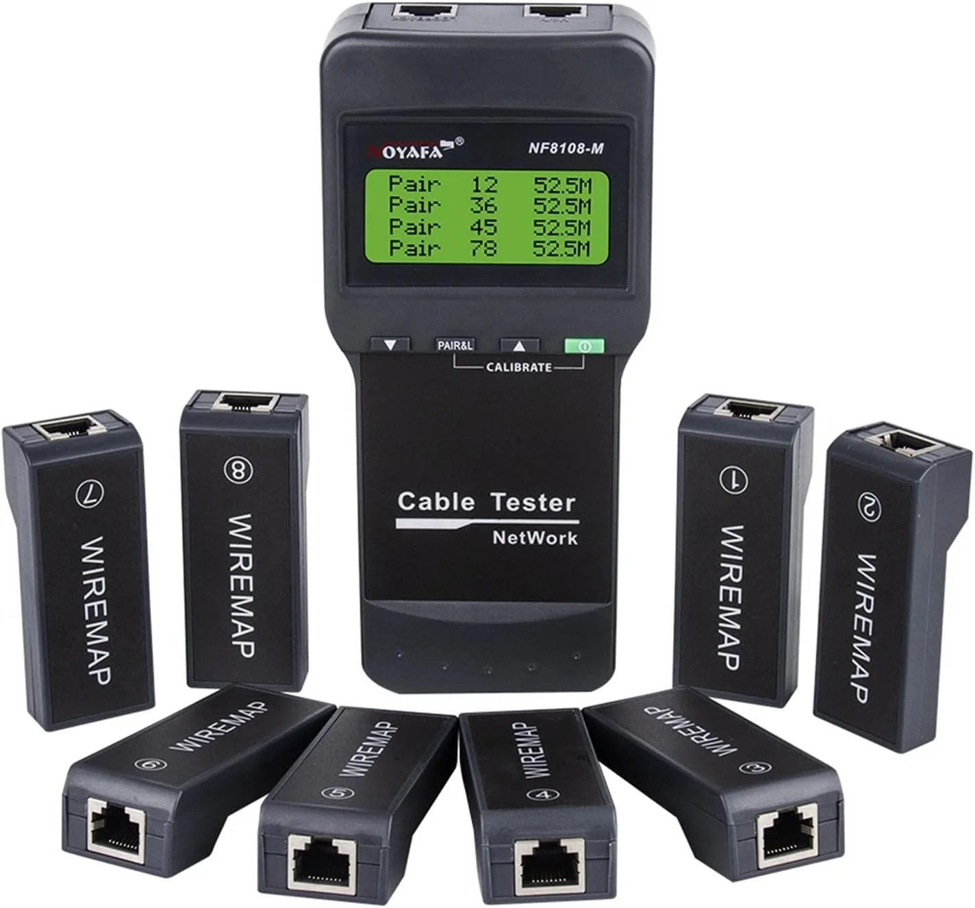 تستر فیبر نوری WWART مدل NF8108-M، تستر کابل شبکه دیجیتال LAN، ابزار ردیاب کابل کواکسیال RJ45 5E, 6E، اندازه گیری طول کابل شبکه
