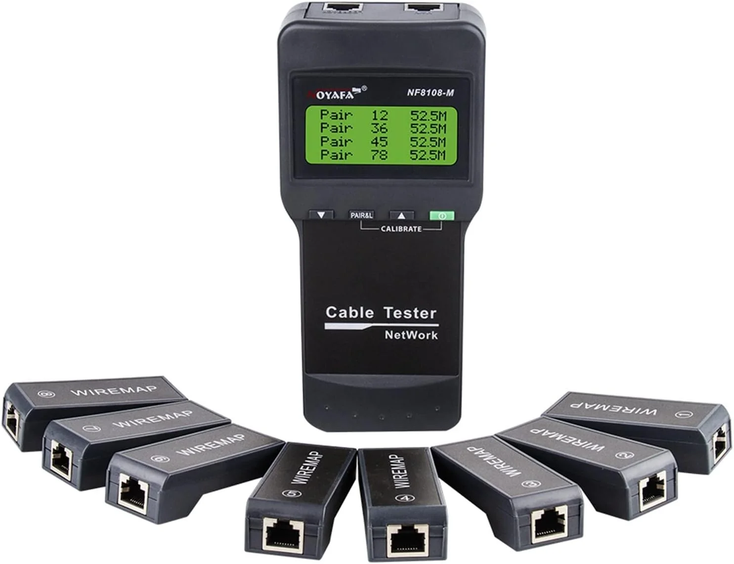 تستر فیبر نوری WWART مدل NF8108-M، تستر کابل شبکه دیجیتال LAN، ابزار ردیاب کابل کواکسیال RJ45 5E, 6E، اندازه گیری طول کابل شبکه