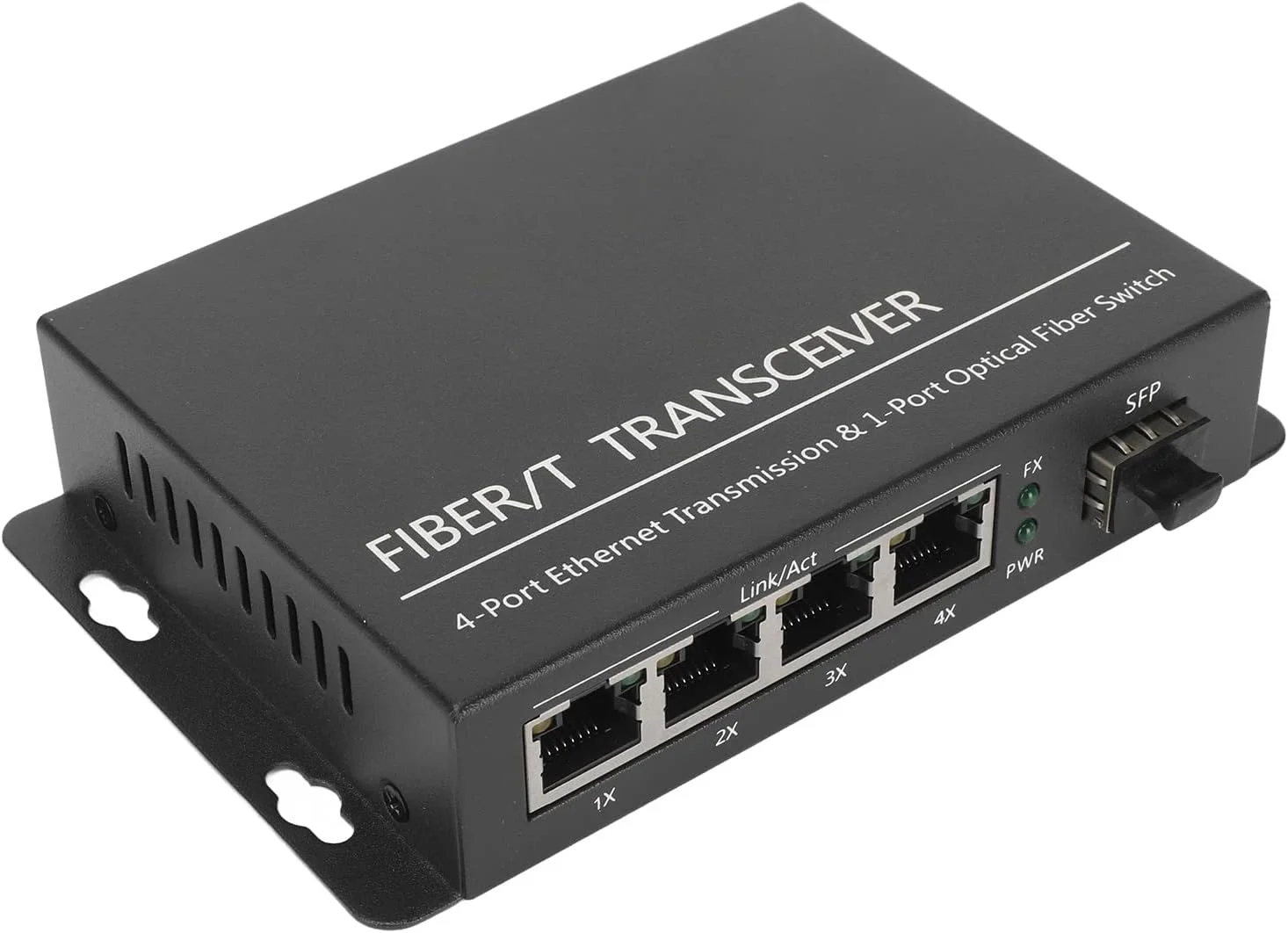 مبدل رسانه اترنت Zhed، مبدل رسانه فیبر SFP به RJ45، مبدل فیبر به اترنت پورت RJ45 10/100 مگابیت بر ثانیه، 1 پورت نوری 4 پورت الکتریکی تا 120 کیلومتر، سوئیچ فیبر اترنت