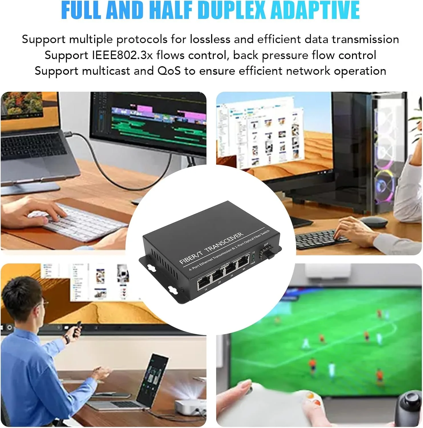 مبدل رسانه اترنت Zhed، مبدل رسانه فیبر SFP به RJ45، مبدل فیبر به اترنت پورت RJ45 10/100 مگابیت بر ثانیه، 1 پورت نوری 4 پورت الکتریکی تا 120 کیلومتر، سوئیچ فیبر اترنت مبدل رسانه اترنت Zhed، مبدل رسانه فیبر SFP به RJ45، مبدل فیبر به اترنت پورت RJ45 10/100 مگابیت بر ثانیه، 1 پورت نوری 4 پورت الکتریکی تا 120 کیلومتر، سوئیچ فیبر اترنت