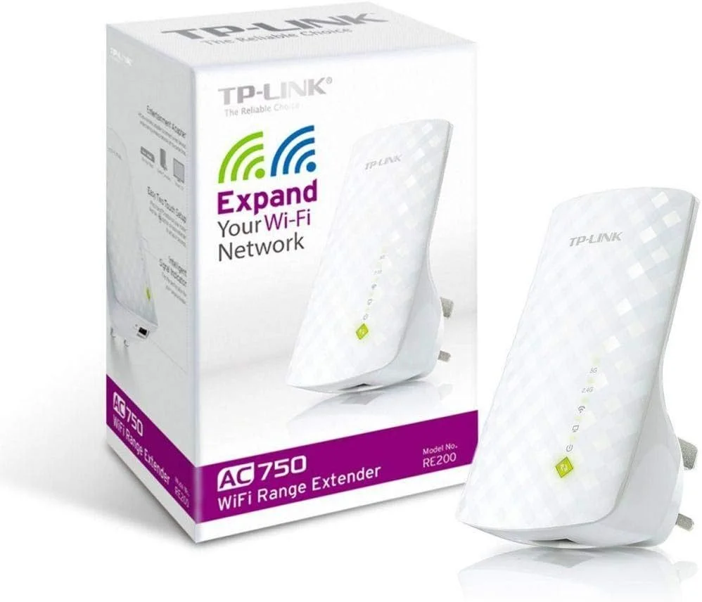 تقویت کننده محدوده وای فای دو بانده TP-LINK AC750 مدل RE200 با فرکانس 2.4 و 5 گیگاهرتز