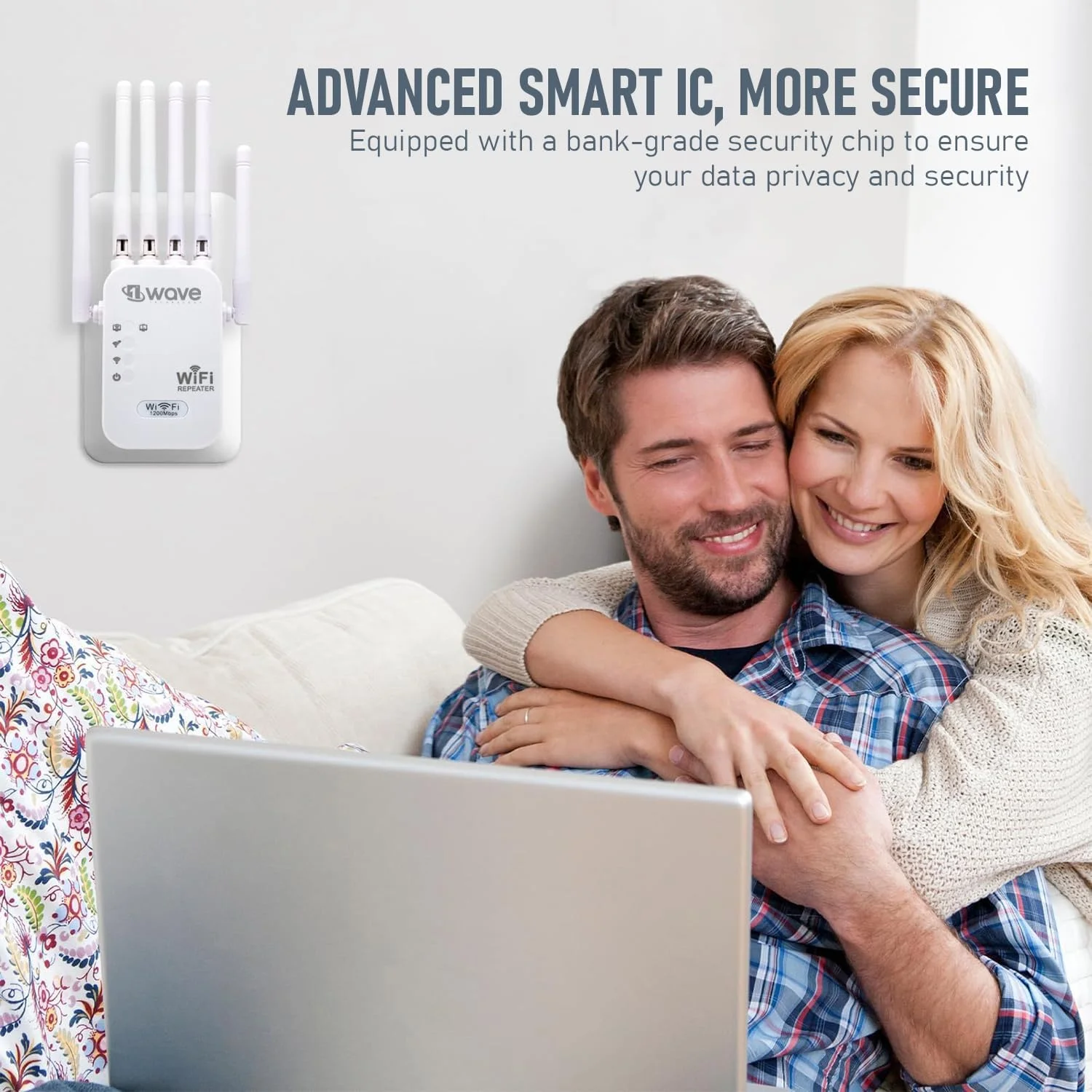 تقویت کننده وای فای AC1200 با 6 آنتن | تقویت کننده سیگنال دو بانده 2.4/5 گیگاهرتز 1200 مگابیت در ثانیه | تکرار کننده و نقطه دسترسی | نصب با یک کلیک، پوشش گسترده تقویت کننده وای فای AC1200 با 6 آنتن | تقویت کننده سیگنال دو بانده 2.4/5 گیگاهرتز 1200 مگابیت در ثانیه | تکرار کننده و نقطه دسترسی | نصب با یک کلیک، پوشش گسترده