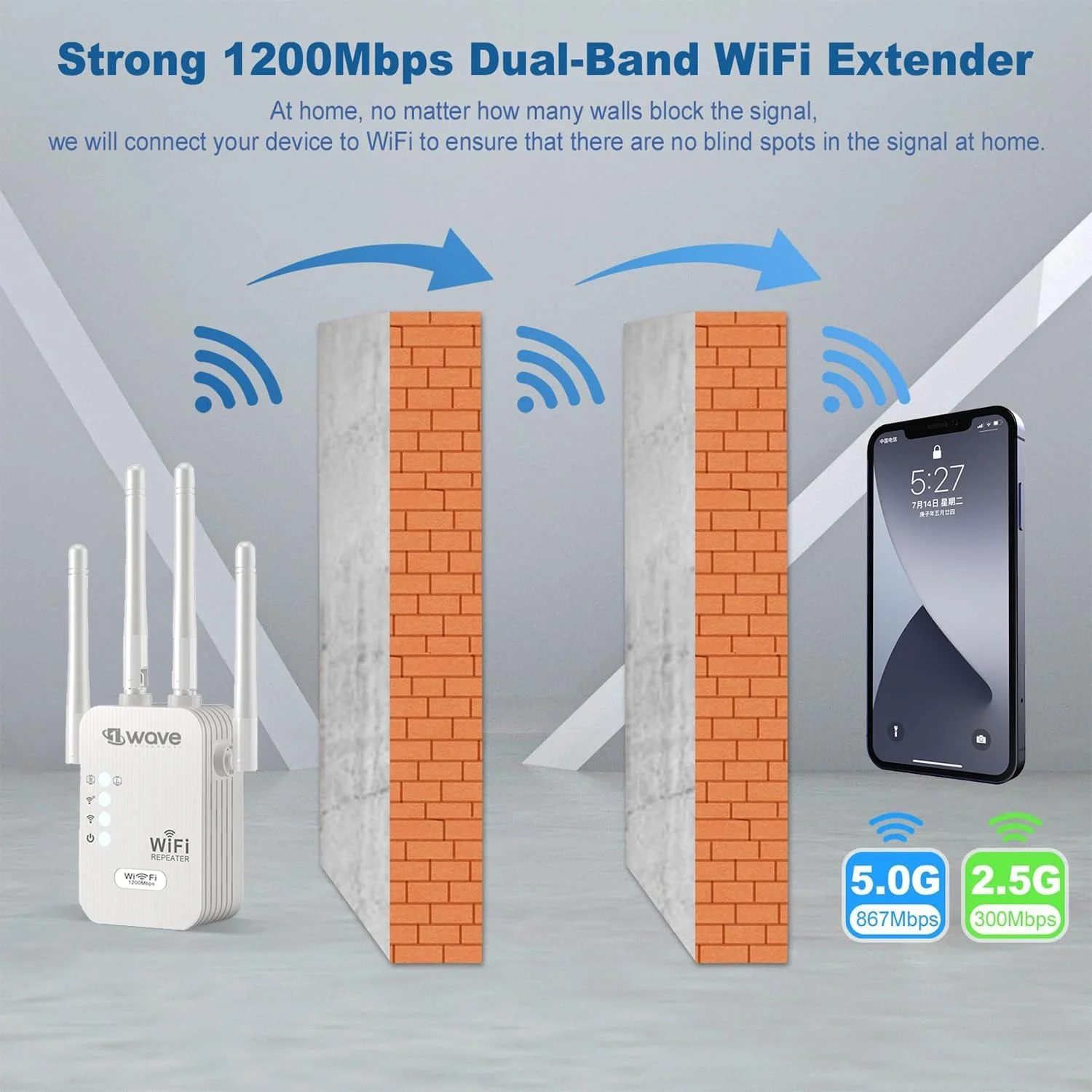 تقویت کننده وای فای AC1200 فرست ویو | تقویت کننده سیگنال دو بانده 2.4/5 گیگاهرتز 1200 مگابیت بر ثانیه | تکرار کننده و نقطه دسترسی | نصب با یک کلیک، پوشش گسترده تقویت کننده وای فای AC1200 فرست ویو | تقویت کننده سیگنال دو بانده 2.4/5 گیگاهرتز 1200 مگابیت بر ثانیه | تکرار کننده و نقطه دسترسی | نصب با یک کلیک، پوشش گسترده