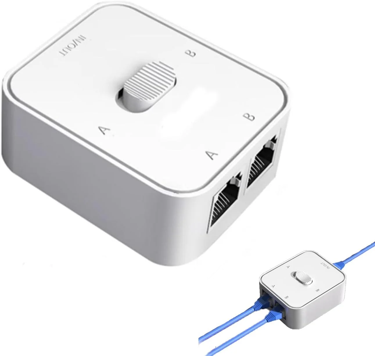 سوئیچ شبکه گیگابیتی Dilwe، 2 پورت 10/100/1000 مگابیت بر ثانیه، 1 ورودی 2 خروجی PoE، آداپتور اسپلیتر شبکه RJ45 برای استفاده در خانه و محل کار