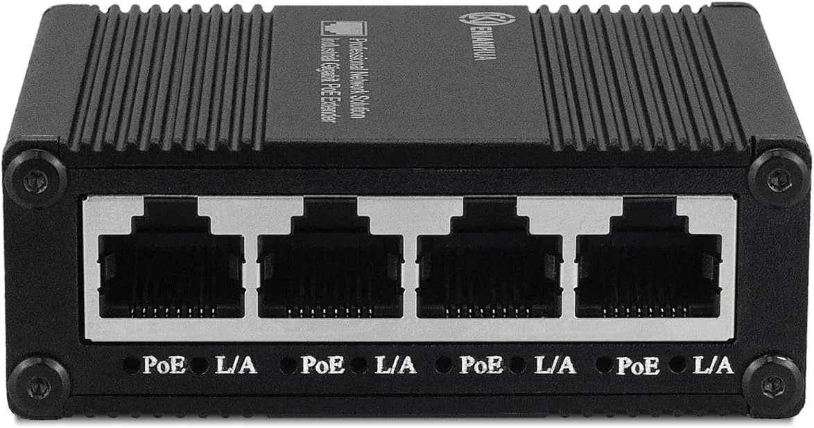 سوئیچ توسعه دهنده PoE گیگابیتی 5 پورت ENIANHUA Mini، سوئیچ بازی غیر مدیریتی، سوئیچ PoE غیر مدیریتی، هاب شبکه، پلاگ اند پلی، رومیزی، بدنه آلومینیومی مستحکم