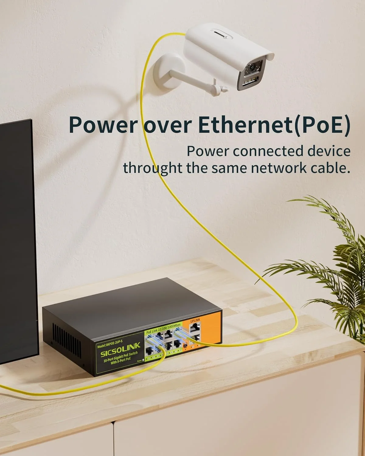 سوئیچ PoE شبکه گیگابیتی اترنت، 8 پورت PoE @120W با 2 پورت Uplink، پشتیبانی از 802.3af/at، غیر مدیریتی، VLAN، برای دوربین مداربسته PoE، AP (10 پورت گیگابیتی I 8*PoE+ 2*Uplink) سوئیچ PoE شبکه گیگابیتی اترنت، 8 پورت PoE @120W با 2 پورت Uplink، پشتیبانی از 802.3af/at، غیر مدیریتی، VLAN، برای دوربین مداربسته PoE، AP (10 پورت گیگابیتی I 8*PoE+ 2*Uplink)