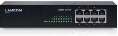 سوئیچ شبکه لنکام سیستمز GS-1108P غیر مدیریتی گیگابیتی اترنت (10/100/1000) با قابلیت تغذیه از طریق اترنت (PoE) مشکی مدل GS-1108P، غیر مدیریتی