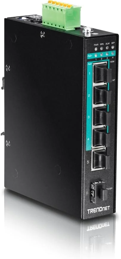سوئیچ صنعتی 5 پورت گیگابیتی PoE+ ریلی DIN ترندنت، بودجه توان 120 وات، 1 اسلات SFP، دارای استاندارد IP30، سوئیچ غیر مدیریتی، سوئیچ شبکه گیگابیتی PoE+، مشکی، TI-PG541 سوئیچ صنعتی 5 پورت گیگابیتی PoE+ ریلی DIN ترندنت، بودجه توان 120 وات، 1 اسلات SFP، دارای استاندارد IP30، سوئیچ غیر مدیریتی، سوئیچ شبکه گیگابیتی PoE+، مشکی، TI-PG541