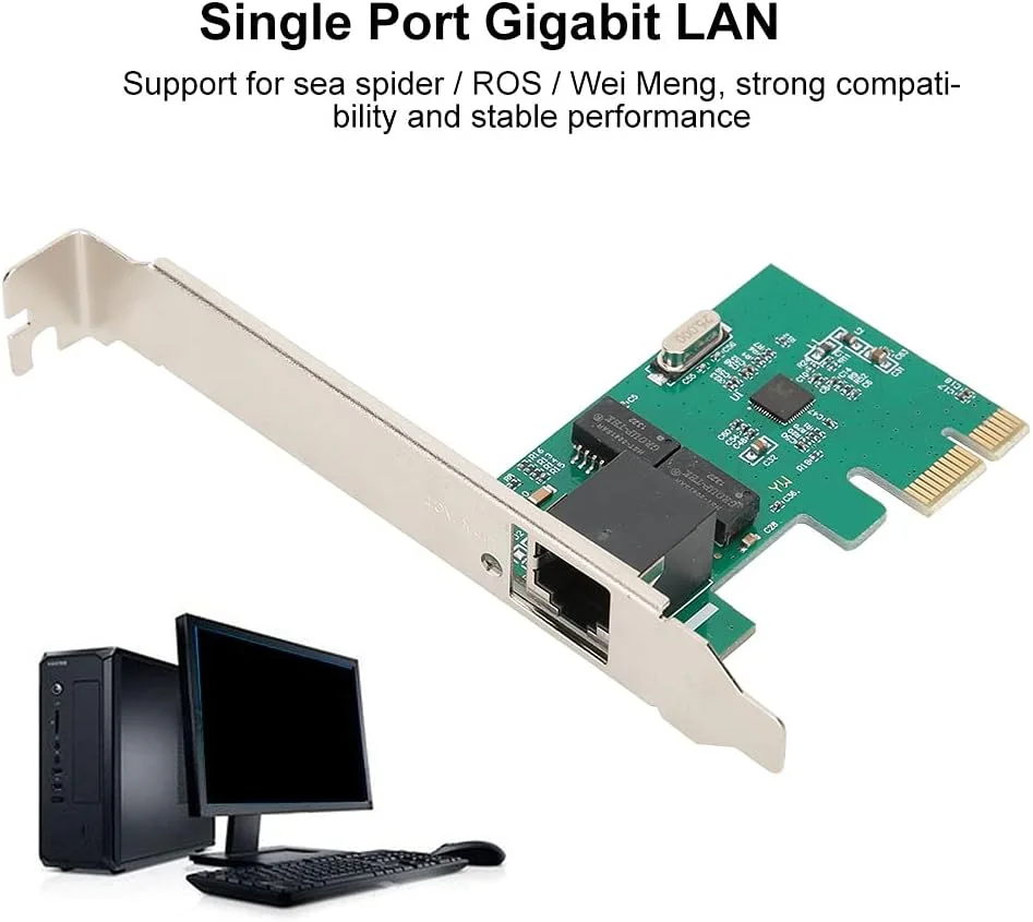 کارت شبکه گیگابیتی اترنت PCI-E مدل 8111E با سرعت 10/100/1000 مگابیت بر ثانیه، سازگار با PCI-Ex1 x4 x8 x16، آداپتور شبکه PCIE، مناسب برای ویندوز، XP، ویستا، مک، لینوکس