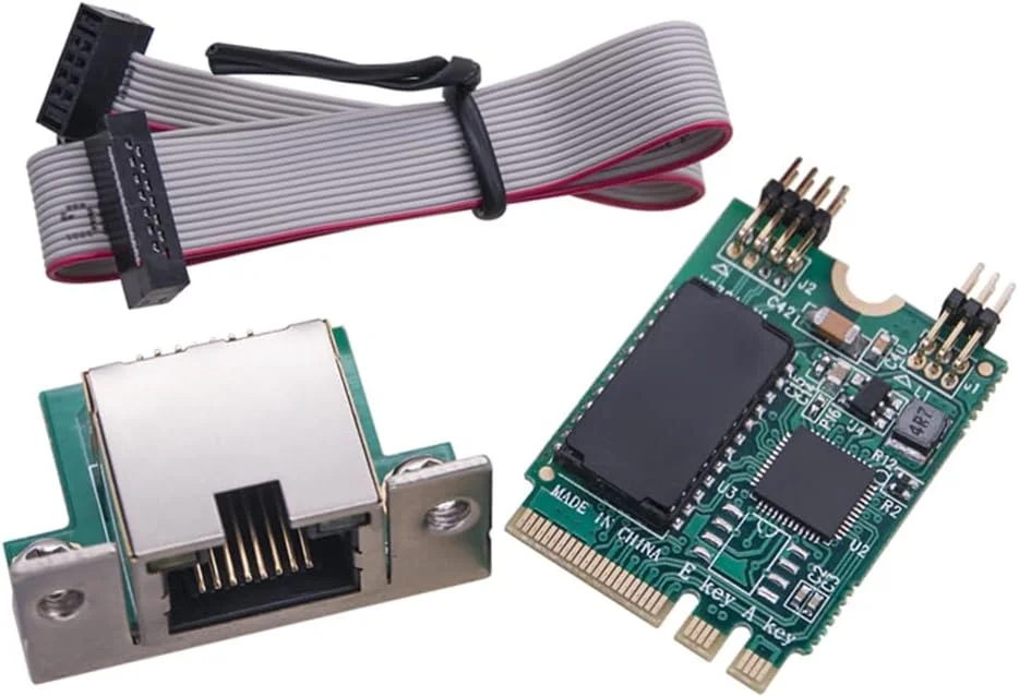 آداپتور شبکه 2.5G/1000/100Mbps M2 RJ45 با تراشه RTL8125BG، کارت شبکه گیگابیتی M.2، مینی PCIE