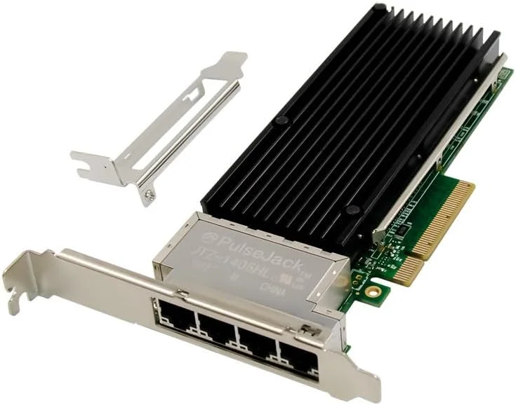 کارت شبکه سرور 4 پورت PCIE X8 10 گیگابیتی PCIe RJ45 پورت اترنت 10GbE کارت شبکه تراشه XL710 10G 100/1000/10000Mbps