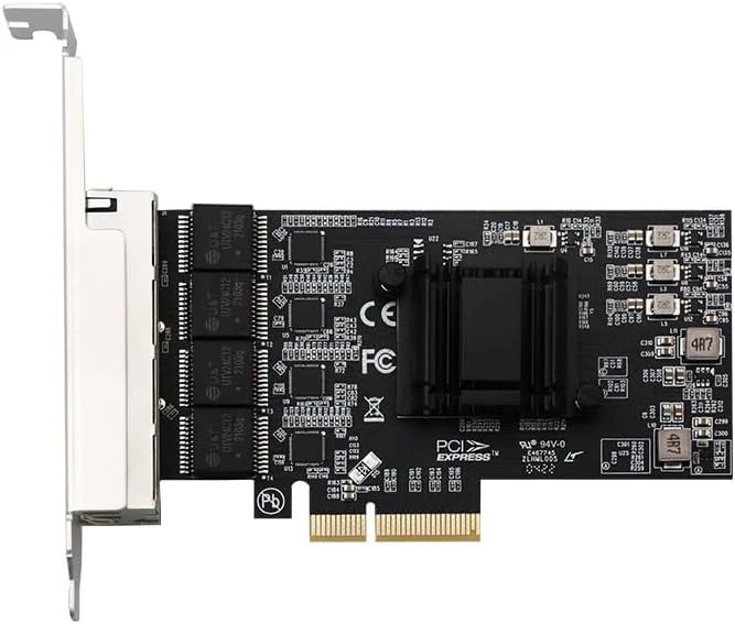 کارت شبکه 4 پورت 2.5Gbps PCIe X1 با پورت RJ45 و چیپ Realtek RT8125B، کارت شبکه اترنت PCIE 1X LAN