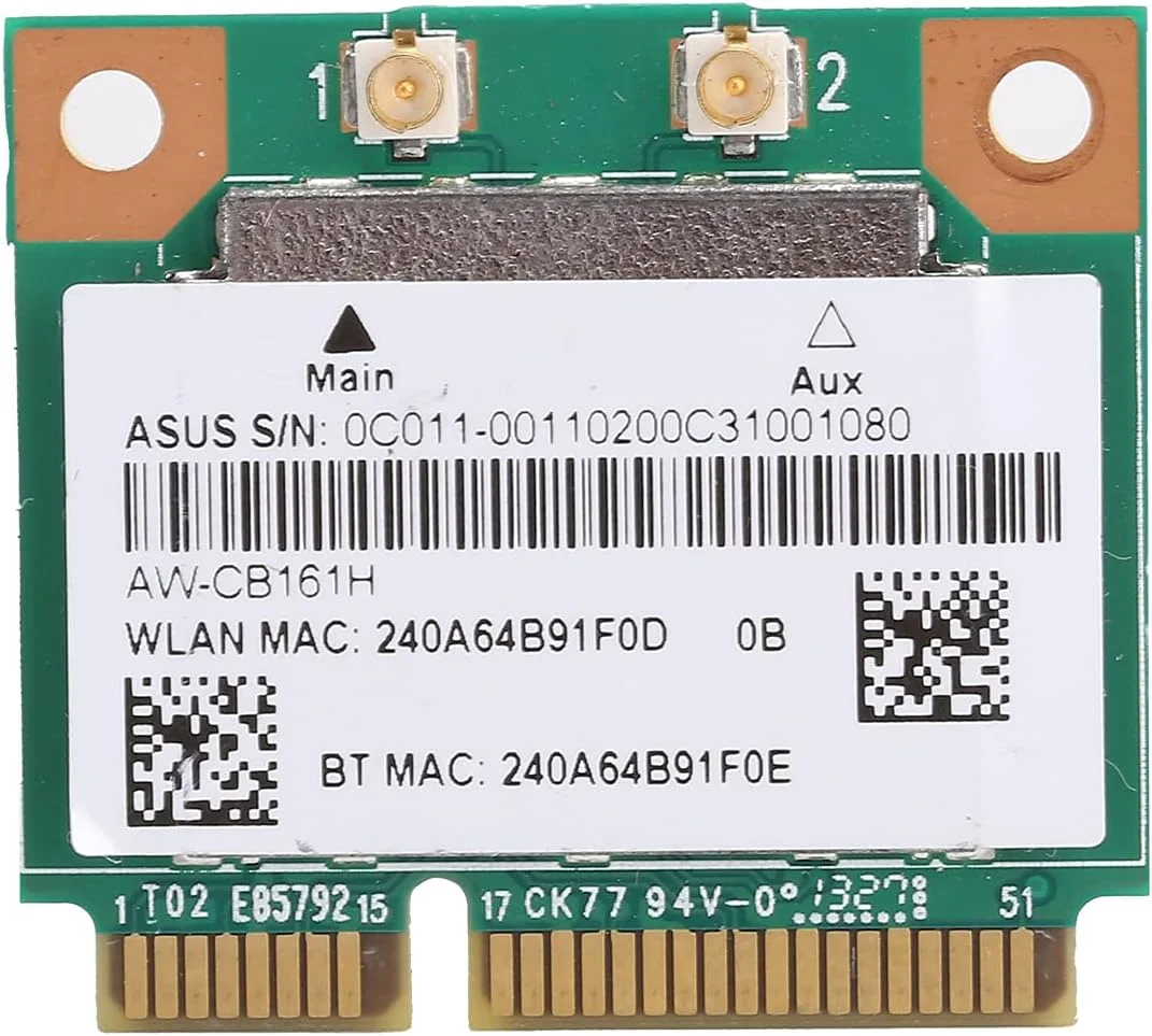 ماژول وای فای، مینی PCI‑E 2.4/5.0GHz 433Mbps بلوتوث 4.0 IEEE 802.11a/b/g/n/ac کارت شبکه بی سیم، برای لپ تاپ ها