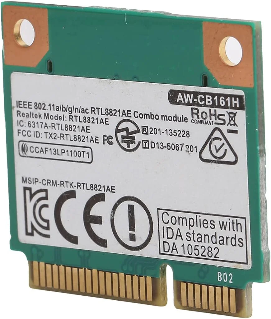 ماژول وای فای، مینی PCI‑E 2.4/5.0GHz 433Mbps بلوتوث 4.0 IEEE 802.11a/b/g/n/ac کارت شبکه بی سیم، برای لپ تاپ ها