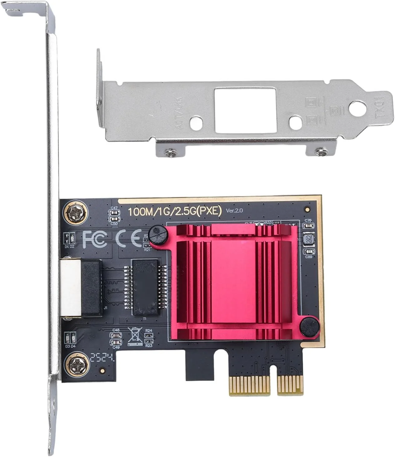 کارت شبکه اترنت 2.5G Annadue PCIe، آداپتور گیگابیتی RJ45 با سرعت 10 100 1000 2500 مگابیت بر ثانیه، کارت شبکه داخلی PCI Express برای کامپیوتر رومیزی