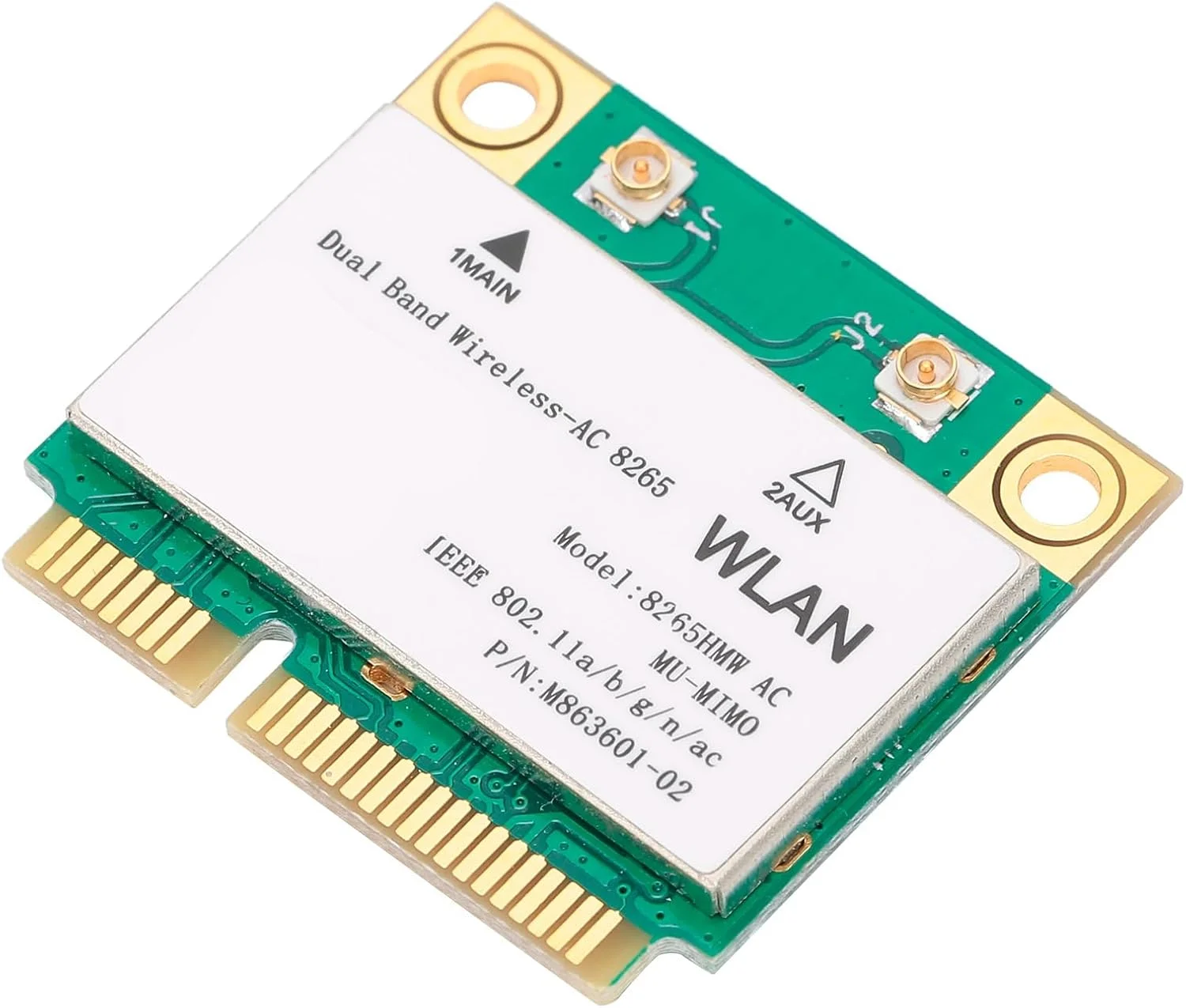 کارت شبکه بی سیم دو بانده 2.4G / 5G PCI-E WI-FI 802.11ac مدل ASHATA 8265HMW برای ایسوس، ایسر، دل، توشیبا، ویندوز 7/8/8.1/10، کروم و لینوکس