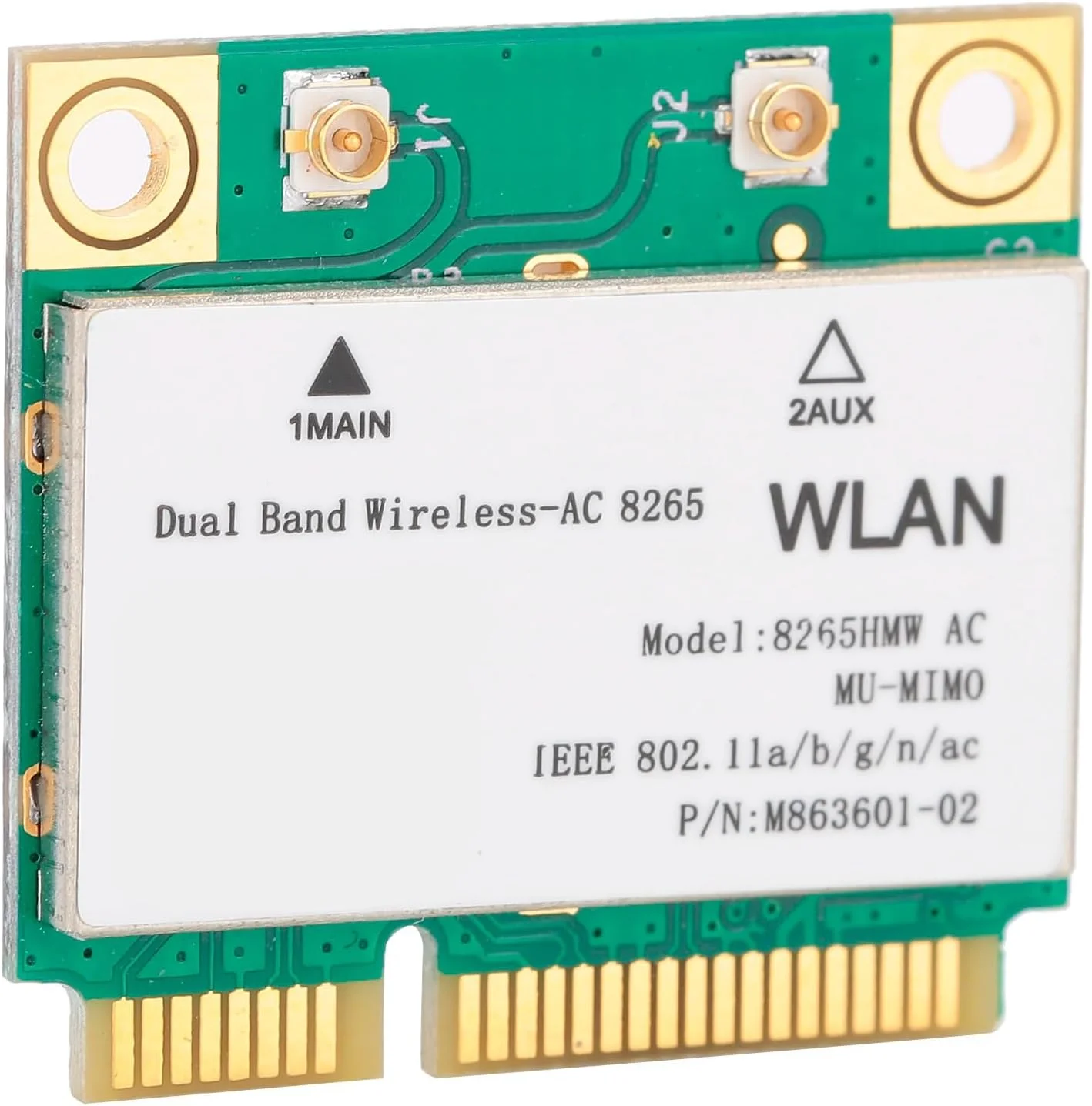 کارت شبکه بی سیم دو بانده 2.4G / 5G PCI-E WI-FI 802.11ac مدل ASHATA 8265HMW برای ایسوس، ایسر، دل، توشیبا، ویندوز 7/8/8.1/10، کروم و لینوکس