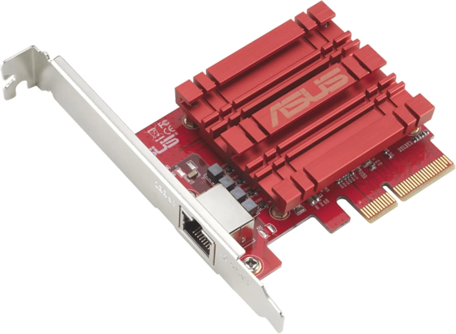 کارت شبکه ASUS XG-C100C 10G آداپتور PCI-E x4 با پورت RJ-45 تکی و QoS داخلی برای استفاده با ویندوز 10/8.1/8/7 و لینوکس کرنل 4.4/4.2/3.6/3.2 (XG-C100C)