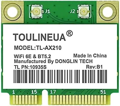 کارت شبکه AX210 Mini PCIE WiFi 6E WLAN 802.11AX بلوتوث 5.2