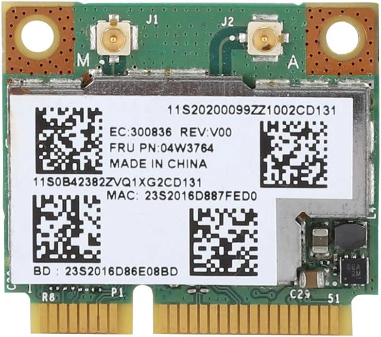 کارت شبکه PCI-E، BCM943228HMB دو بانده 2.4G+5G با سرعت 300 مگابیت در ثانیه 802.11A/B/G/Mini PCI-E کارت وای فای بلوتوث 4.0 کارت شبکه بی سیم برای کامپیوترهای نوت بوک سری Lenovo IBM/ThinkPad/U310